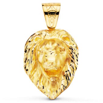 Colgante Cabeza León 66 x 56 mm Oro Amarillo 18 Quilates Tallas