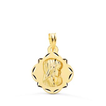 Medalla Virgen Niña 19 x 16 mm Oro Amarillo 18 Quilates
