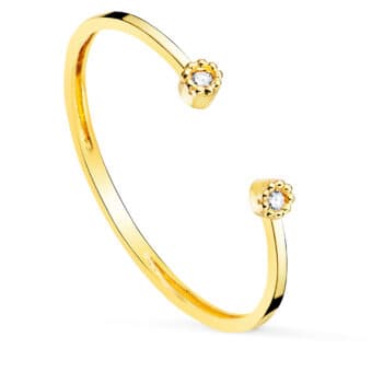 Anillo Diamantes 0,016 ct Oro Amarillo 18K Aro Abierto
