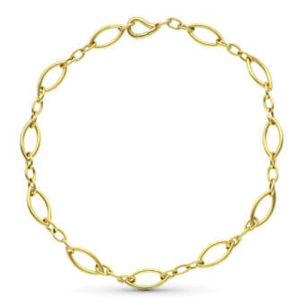 Gargantilla 43 cm en Oro Amarillo 18 Quilates Eslabones Ovales