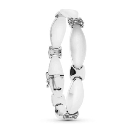 Pulsera 19,5 cm Oro Blanco 18 Quilates Articulada