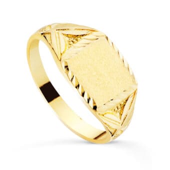 Sello Comunión Niño 10 x 9 mm Oro amarillo 18K con Tallas