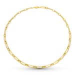 Gargantilla 45 cm en Oro Amarillo 18 Quilates Eslabones Rectangulares Brillo