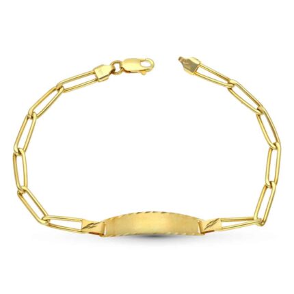 Pulsera Esclava 18,5 cm en Oro Amarillo 18 Quilates Tipo Bilbao