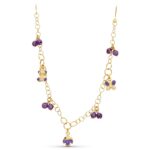 Gargantilla en Oro Amarillo 18 Quilates Esmalte y Circonitas