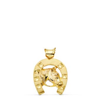 Colgante Herradura Caballo 32 x 26 mm Oro Amarillo 18 Quilates