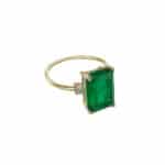 Anillo "Amalfi" 10 x 8 mm Oro Amarillo 18 Quilates Cuarzo Verde - Imagen 2