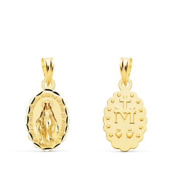 Medalla Virgen Milagrosa 18 x 11 mm Oro Amarillo 18K Escapulario