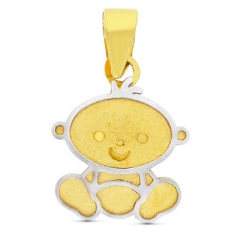 Colgante Bebé 11 x 9 mm Oro Bicolor 18 Quilates Bebé Niño