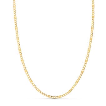 Cadena Cartier Hueca de Oro Amarillo 18K con 45 cm de Largo y 2 mm de Grosor