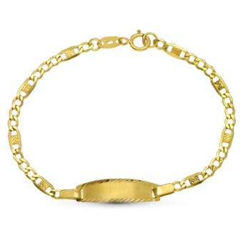 Pulsera 14 cm Tipo Esclava Bebé Oro Amarillo 18K