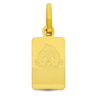 Colgante Bebé 16 x 8 mm en Oro Amarillo 18k Chapa Figura Niño