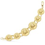 Pulsera 20,5 cm en Oro Amarillo 18 Quilates Medallones con Medusa y Greca