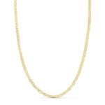 Cadena Hueca Plana Tipo Ancla Oro Amarillo 18K con 45 cm de largo y 2 mm de grosor