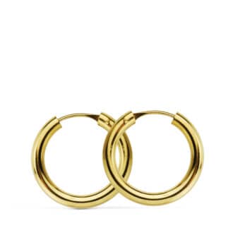 Pendientes Aro 18 x 2,5 mm Oro Amarillo 18 Quilates
