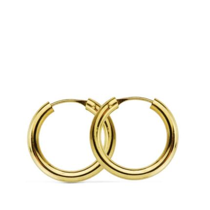Pendientes Aro 18 x 2,5 mm Oro Amarillo 18 Quilates