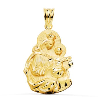 Medalla Virgen del Carmen 24 x 19 mm en Oro Amarillo 18K en Silueta