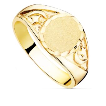 Sello Hombre 11 x 10 mm Oro Amarillo 18K Oval
