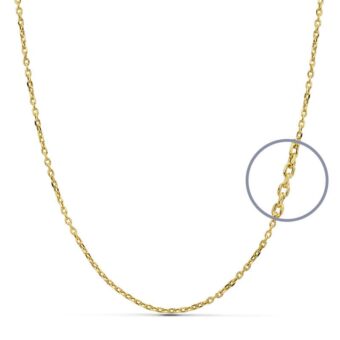 Cadena Forzada de Oro Amarillo 18 Quilates 50 cm de Largo y 1,50 mm de Grosor