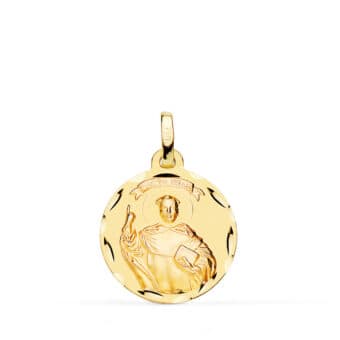 Medalla San Vicente Ferrer 18 mm Oro Amarillo 18 Quilates Tallas