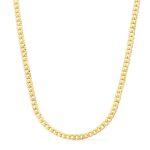 Cadena Barbada de Oro Amarillo 18K con 4 mm Ancho y 60 cm de Largo