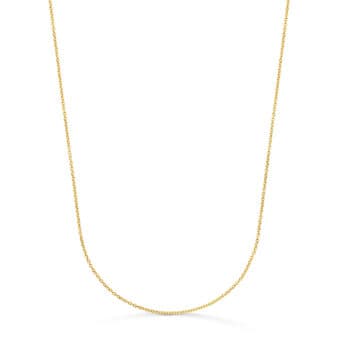 Cadena Rolo de Oro Amarillo 18K con 40 cm de Largo y 1 mm de Grosor