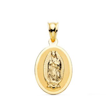 Medalla Virgen de Guadalupe (México) 21 x 15 mm Oro Amarillo 18K Oval