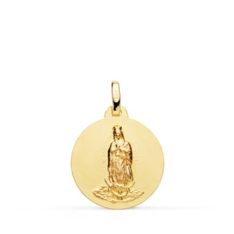 Medalla Virgen de Guadalupe (México) 18 mm Oro Amarillo 18K Mate