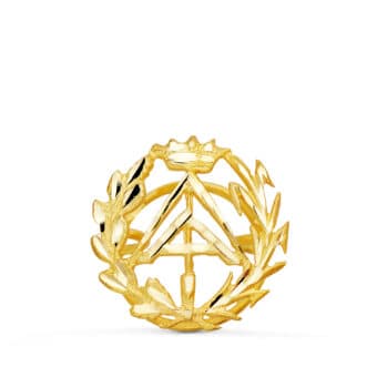 Insignia Aparejador 16 x 15 mm Oro Amarillo 18K Emblema Ojal