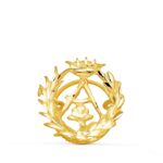 Insignia Arquitectura 16 x 16 mm Oro Amarillo 18K Emblema Ojal