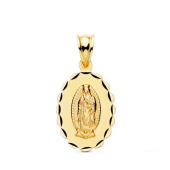 Medalla Virgen de Guadalupe (México) 21 x 15 mm Oro Amarillo 18K Oval