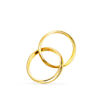 Colgante Alianzas 10 mm Oro Amarillo 18 Quilates Entrelazadas