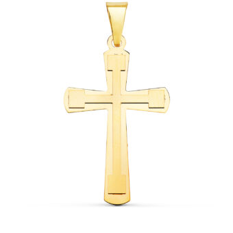 Cruz 33 x 20 mm en Oro Amarillo de 18K Brillo y Mate
