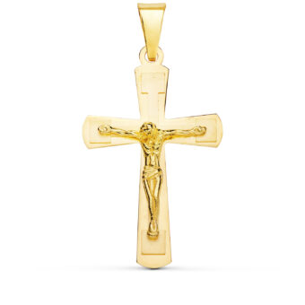 Cruz Cristo 32 x 20 mm en Oro Amarillo de 18K