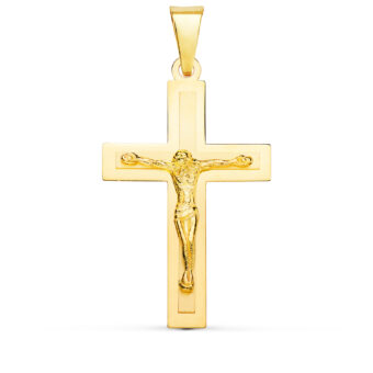 Cruz Cristo 32 x 20 mm en Oro Amarillo de 18K