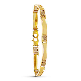 Pulsera Hombre 19 cm Articulada en Oro Bicolor 18K Medusa