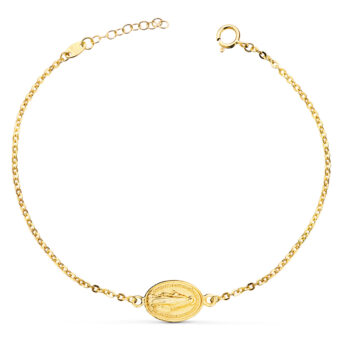 Pulsera Milagrosa 19 cm en Oro Amarillo 18 Quilates