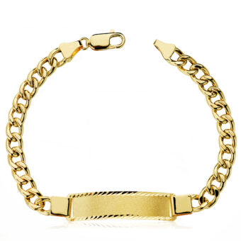 Esclava Hombre 21,5 cm Tipo Barbada en Oro Amarillo 18K Hueca