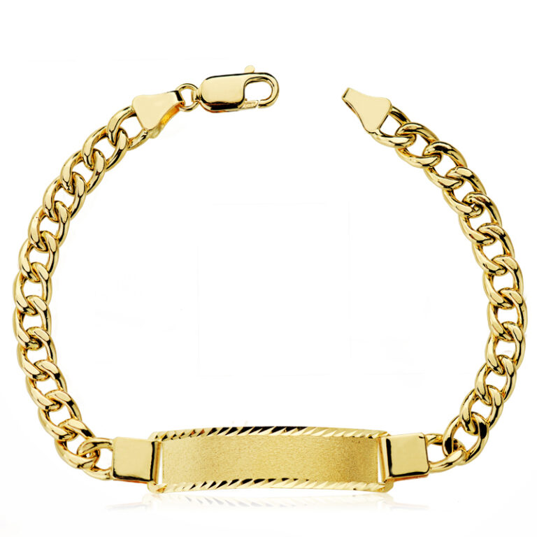 23000216a Esclava Hombre 21,5 cm Tipo Barbada en Oro Amarillo 18K Hueca - Imagen 1