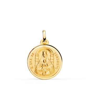 Medalla 18 mm Oro Amarillo 18K Virgen Ntra Sra del Coromoto Bisel