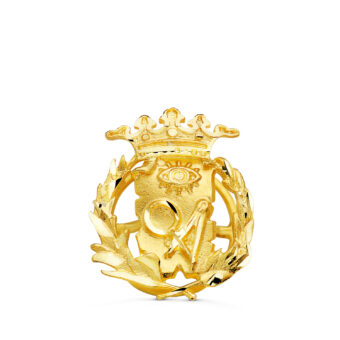 Insignia Ciencias Exactas Matemáticas 17 x 14 mm Oro Amarillo 18K Emblema Ojal