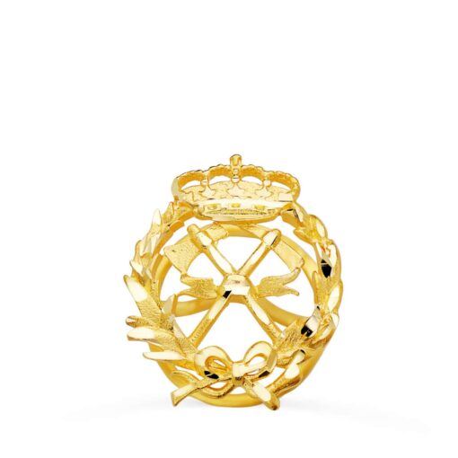 Insignia Ingeniería de Montes 17 x 14 mm Oro Amarillo 18K Emblema Ojal