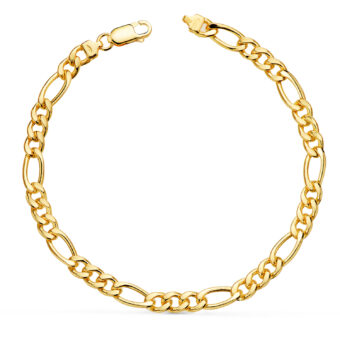 Pulsera Hombre 21 cm Tipo Cartier Oro Amarillo 18K Hueca