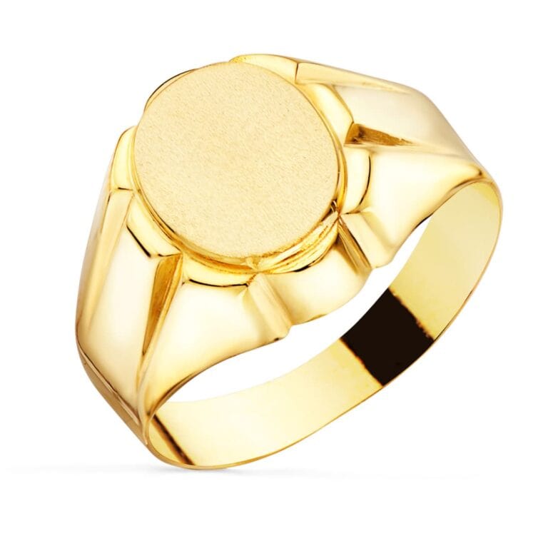 Sello Hombre 11 x 9 mm Oro Amarillo 18K Oval - Imagen 1