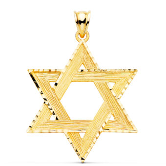 Colgante Estrella de David 41 x 34 mm en Oro Amarillo 18 Quilates
