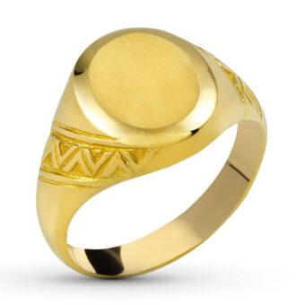 Sello Cadete 12 x 11 mm Oro Amarillo 18K Tallas