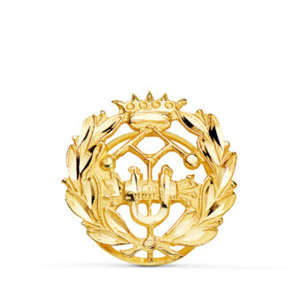 Insignia Ingeniería Industrial 15 x 15 mm Oro Amarillo 18K Emblema Ojal