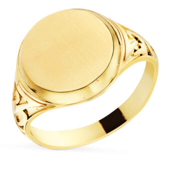 Sello Hombre 12 mm en Oro Amarillo 18K