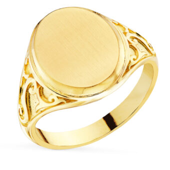 Sello Hombre 14 x 11 mm Oro Amarillo 18K Oval