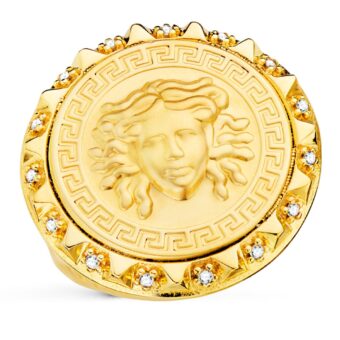Sello Hombre 20 mm Oro Amarillo 18K Medusa Greca